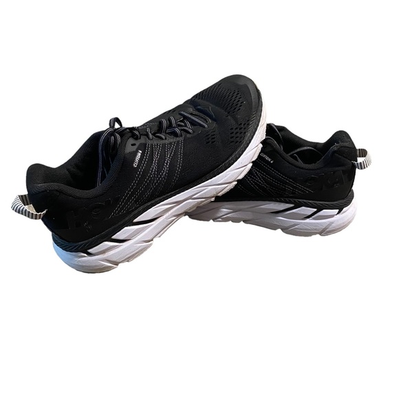 Hoka One One Clifton 6 Black White Women Running Shoes 1102873 BWHT Size 7.5 - Picture 3 of 16